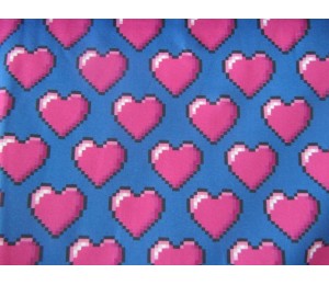 Jersey Hamburger Liebe - 72ppi Pixel Hearts lila